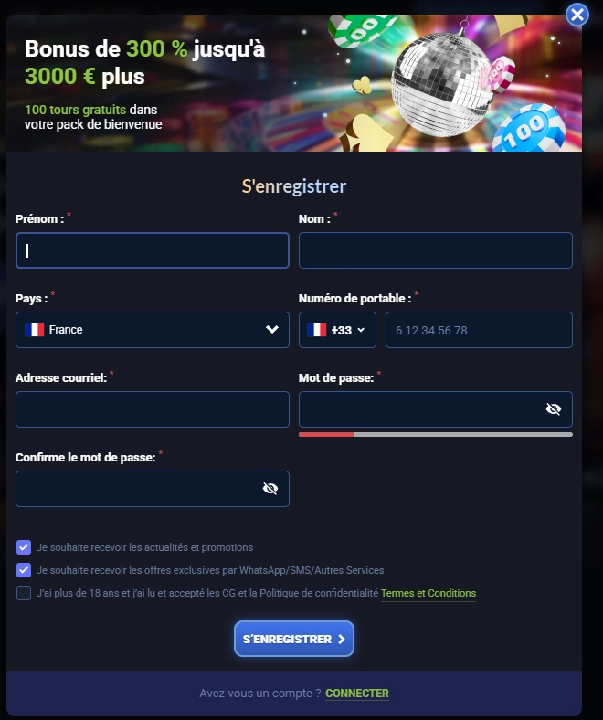 discowin casino inscription